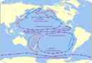 Тихоокеанські потоки - холодні та теплі, характеристики та карта