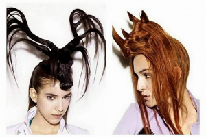 Незвичайні зачіски у вигляді тварин з наги нода